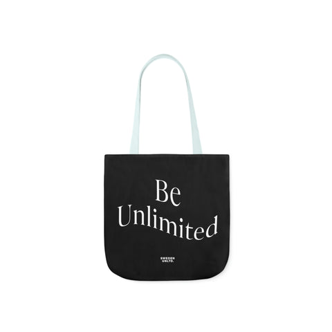 Be Unlimited Black Polyester Canvas Tote Bag